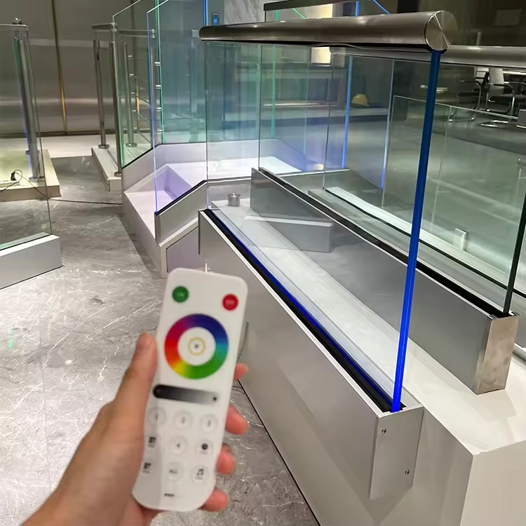 HDSAFE Hot Selling OEM Aluminium Glass Holder Balcony Balconi Glass Railing For Stair Railing Factory