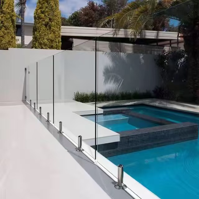 HDSAFE Aluminum SUS 304 Stainless Steel Safety u Channel Glass Handrails For Balcony Aluminum Glass Balustrade U-shape Aluminum Railing