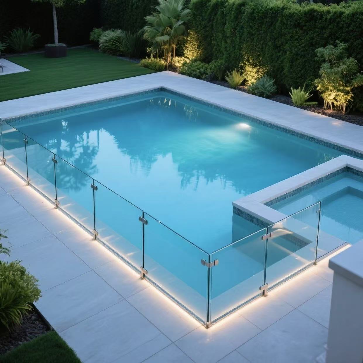 HDSAFE Glass Handrail Factory Balcony Glass Panel Terrace Aluminum U Channel Frameless Tempered Glass Railing Deck Balustrade