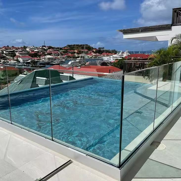 HDSAFE Stainless Steel Glass Handrail Fitting Glass Railing Hardware Fitting Railing Glass Balustrade Handrail Accessories
