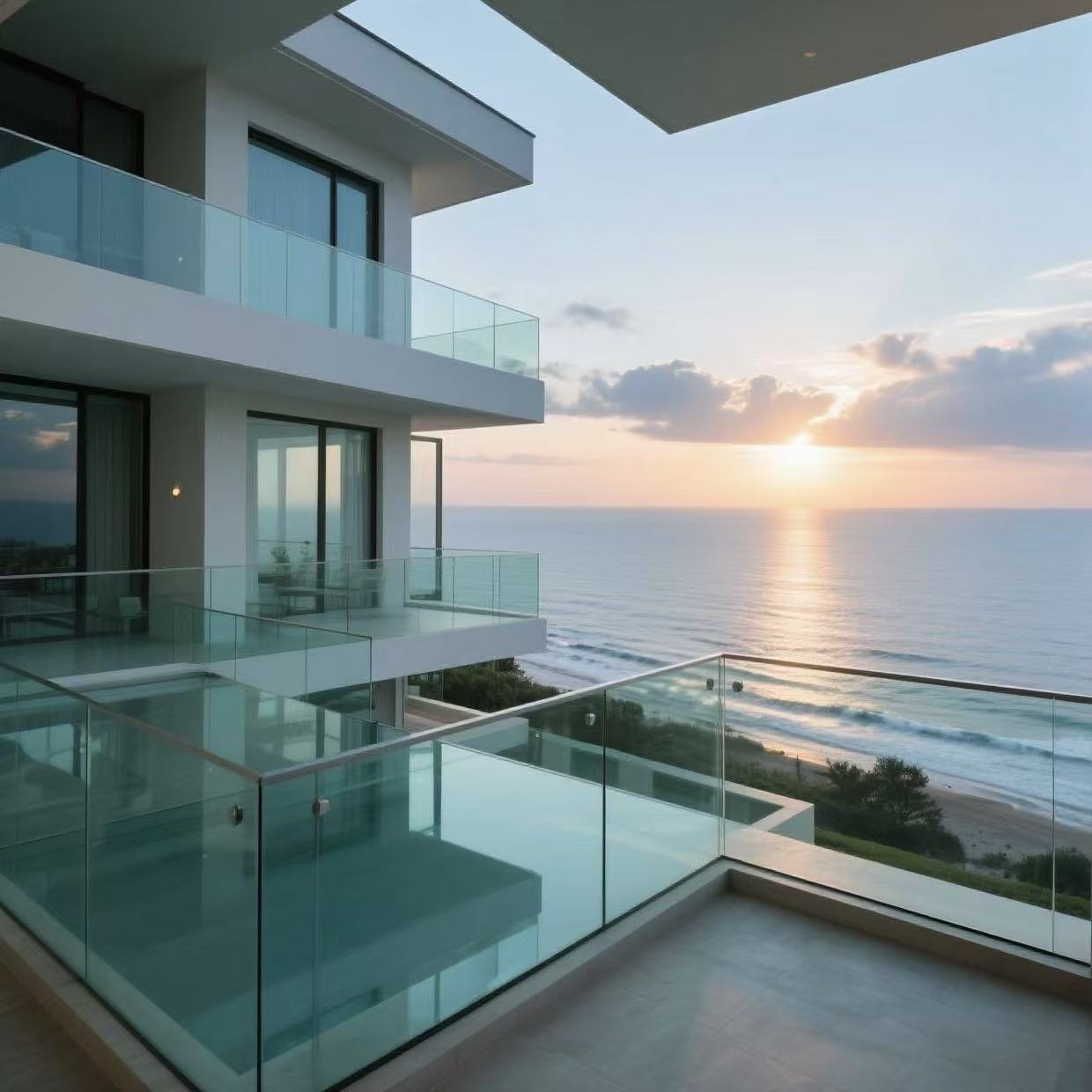 HDSAFE Stainless Steel Glass Handrail Fitting Glass Railing Hardware Fitting Railing Glass Balustrade Handrail Accessories