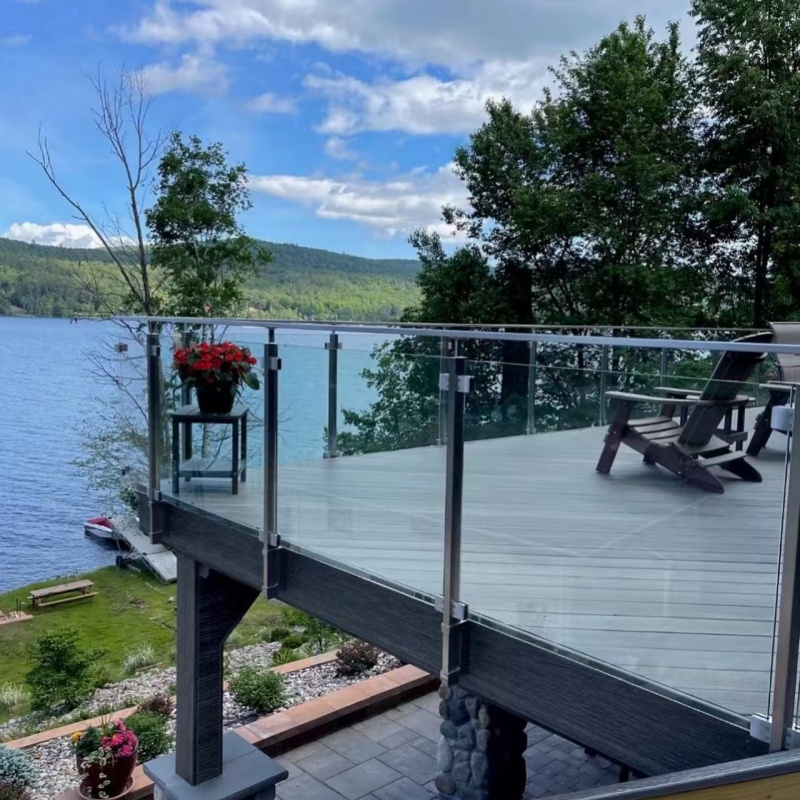 HDSAFE Aluminum Glass Handrails For Balcony Aluminum Glass Balustrade