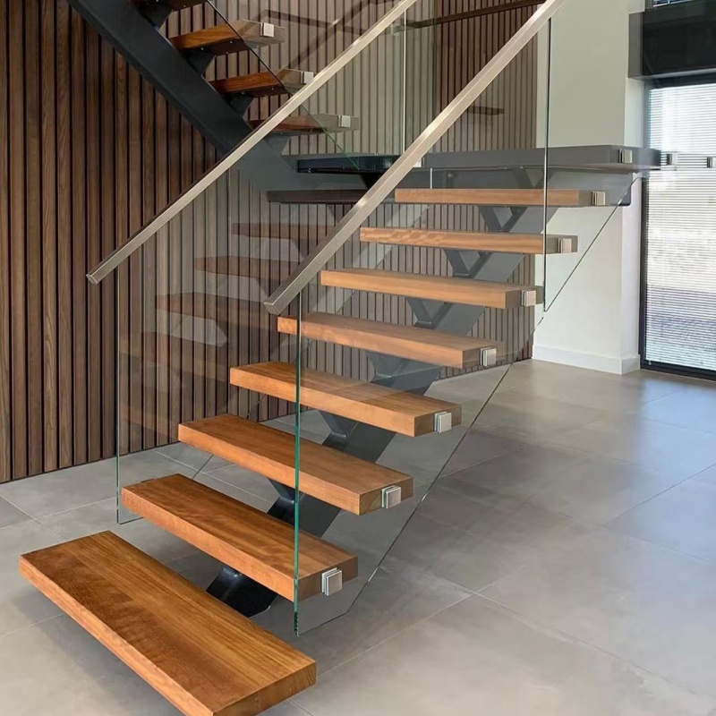 HDSAFE Villa Railing Balcony Fence Frameless Glass Handrail For Resort Apartment