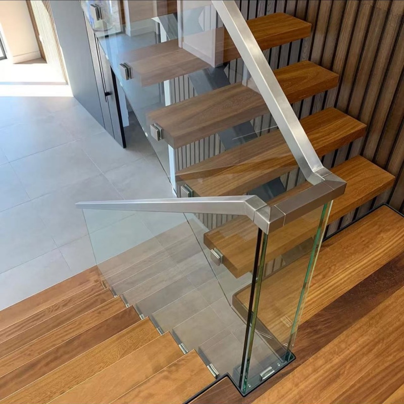 HDSAFE Villa Railing Balcony Fence Frameless Glass Handrail For Resort Apartment
