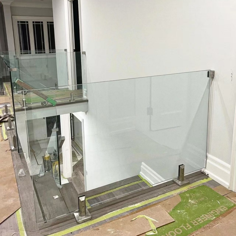 Frameless Aluminum U Channel Glass Railing Balcony Balustrade Fence Railing