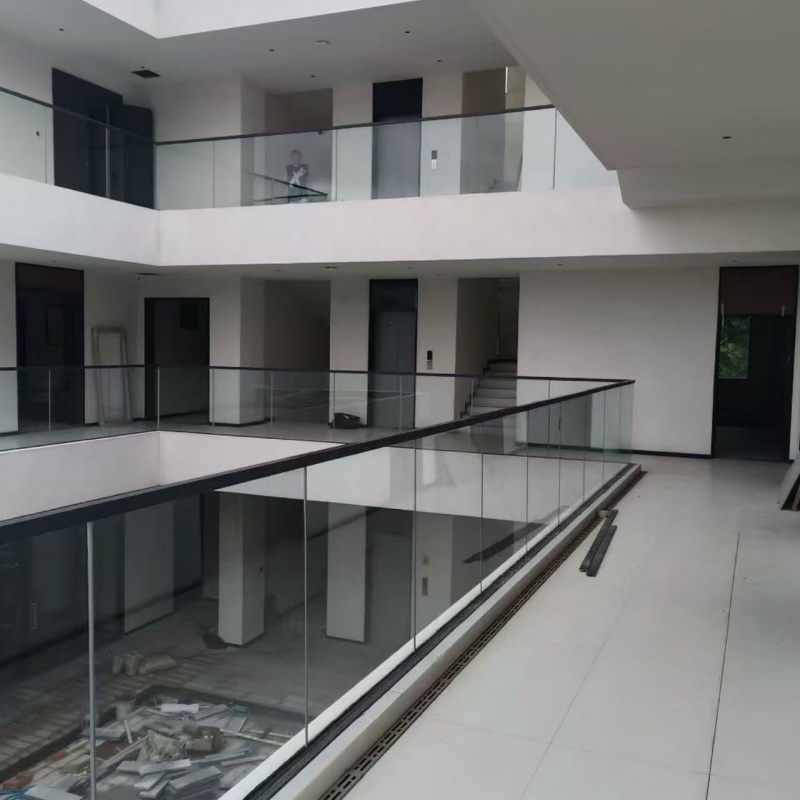 Popular Terrace Balcony Railings Aluminium U Channel Glass Railing Handrails